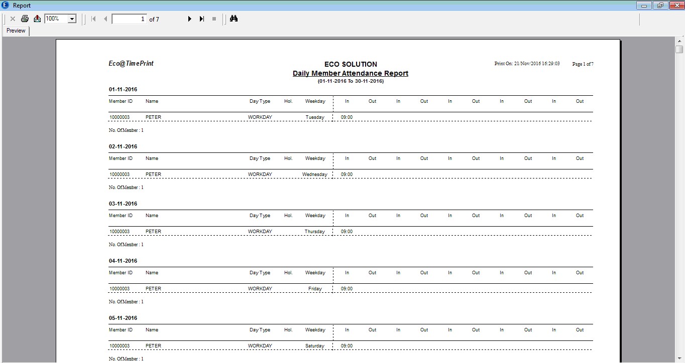 ECO Attendance System